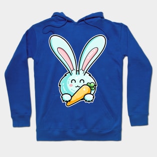 Kawaii Cute Rabbit Holding Carrot Hoodie